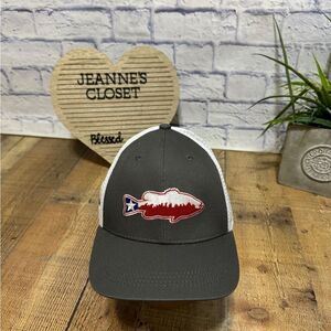Rep Your Water Texas Hat Cap Snapback Trucker Gray White Fisherman Mesh Back Men
